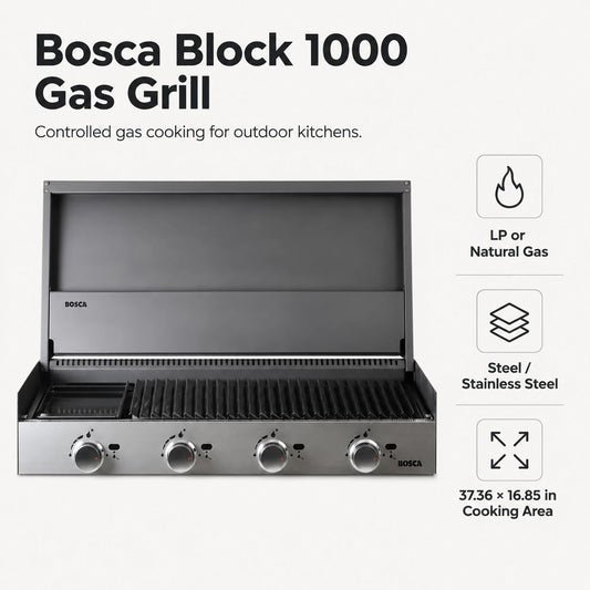 Bosca Block 1000 Built-In Gas Grill | BOSCA