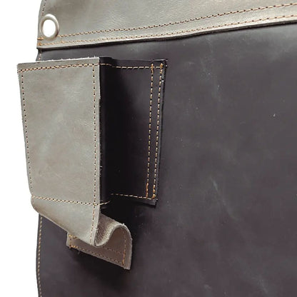 Bosca Black Leather Grilling Apron