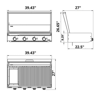 Bosca Block 1000 Freestanding Gas Grill