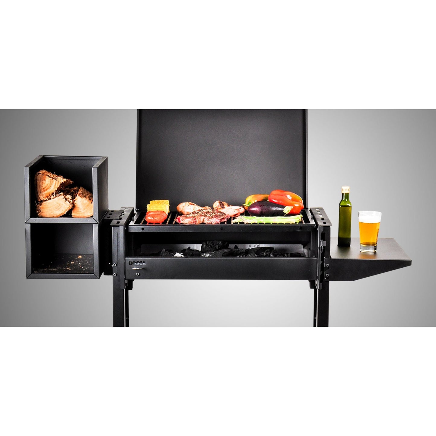 Bosca Alerce Full Black Freestanding Charcoal Grill + Brazier