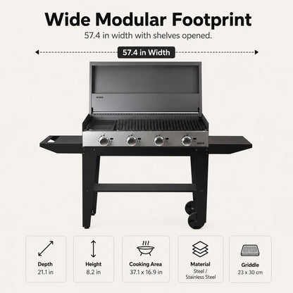 Bosca Block 1000 Freestanding Gas Grill | BOSCA