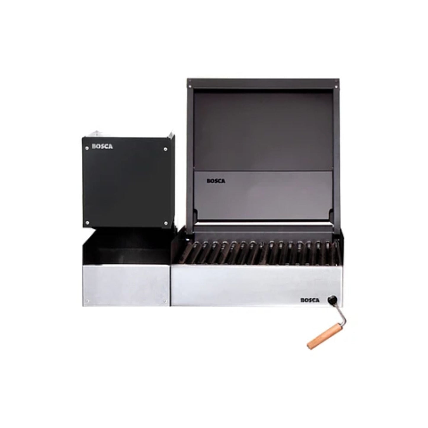 Bosca Block Wood Brazier 250 + Block 500 20" Built-in Charcoal Grill | BOSCA