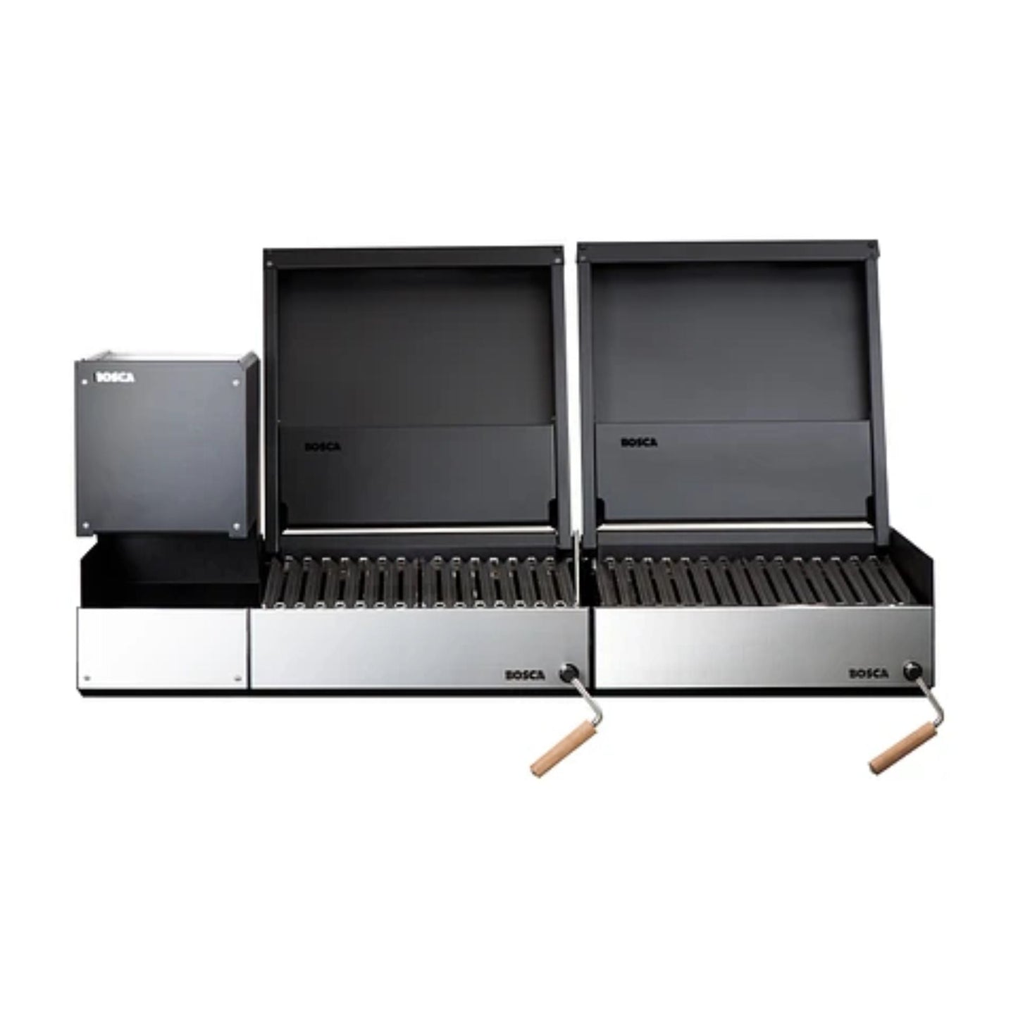 Bosca Pack Block Wood Brazier 250 + Block 500 20" + Block 500 20" Built-in Charcoal Grill | BOSCA