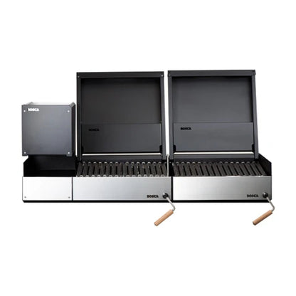 Bosca Pack Block Wood Brazier 250 + Block 500 20" + Block 500 20" Built-in Charcoal Grill | BOSCA