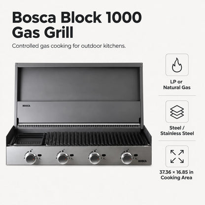 Bosca Block 1000 Built-In Gas Grill | BOSCA
