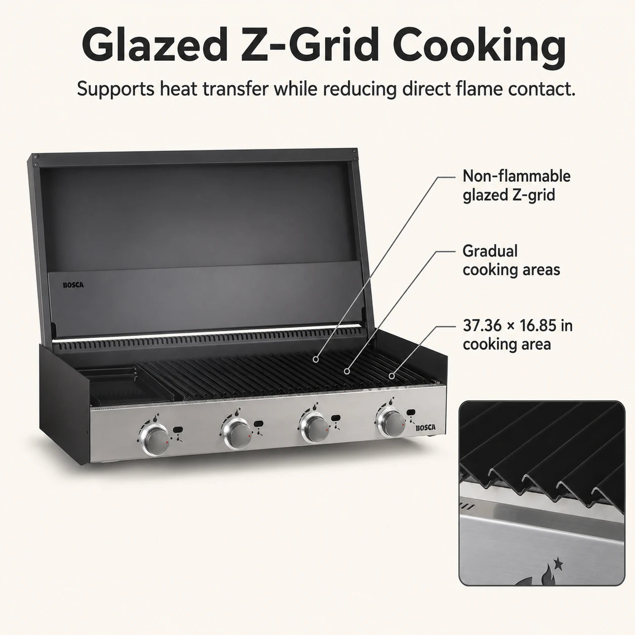 Bosca Block 1000 Built-In Gas Grill | BOSCA