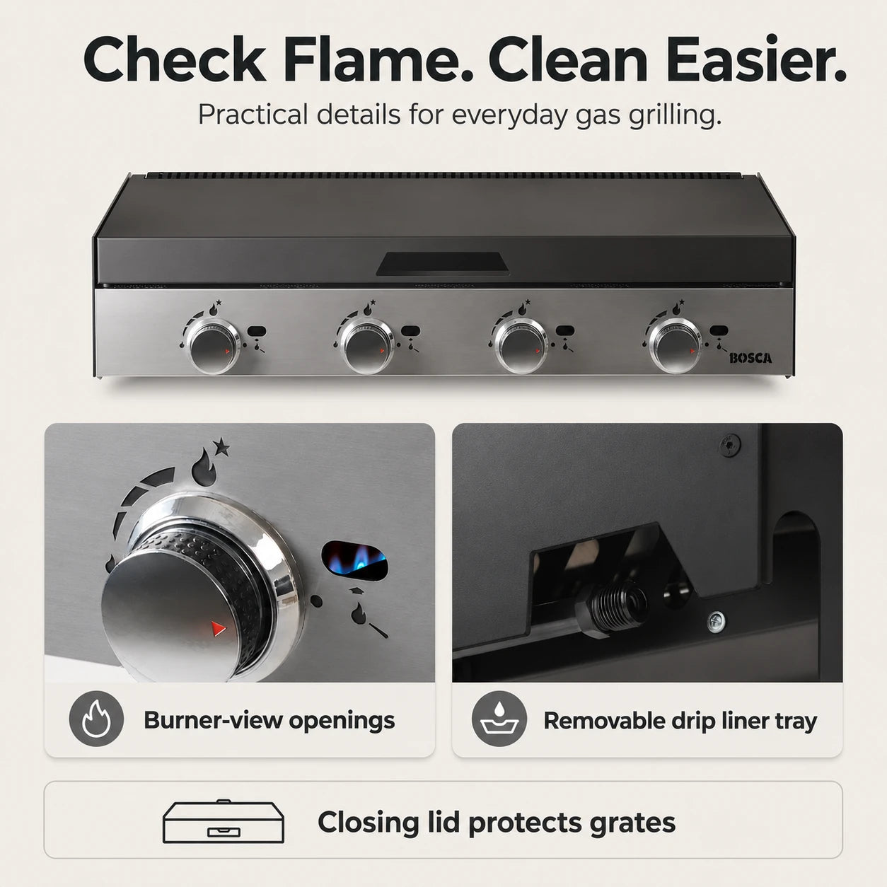 Bosca Block 1000 Built-In Gas Grill | BOSCA