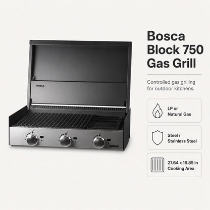 Bosca Block 750 Built-In Gas Grill | BOSCA