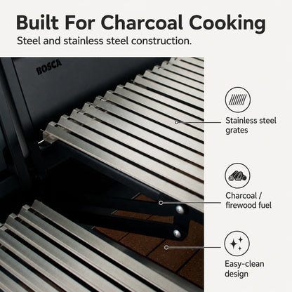 Bosca Pack Block 500 20" Built-in Charcoal Grill + Block 750 30" Built-in Grill | BOSCA