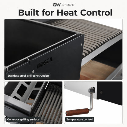Bosca Pack Block Wood Brazier 250 + Block 750 30" Built-in Grill | BOSCA
