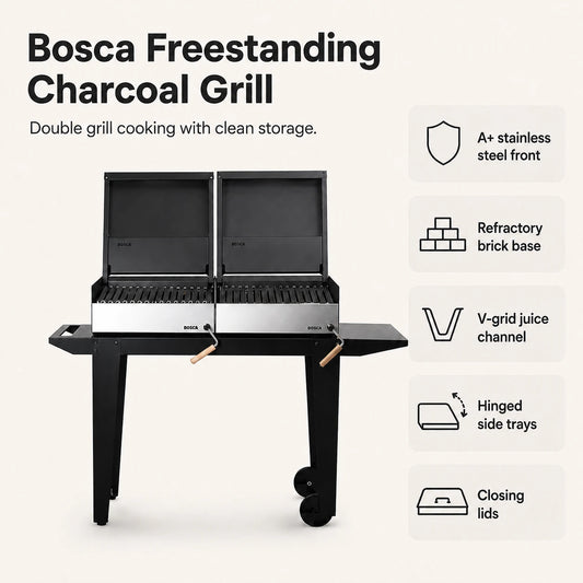 Bosca Roble Freestanding Charcoal Grill | BOSCA