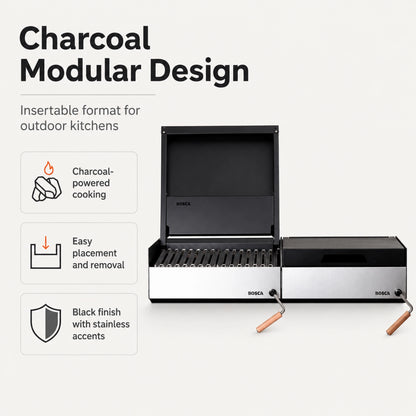 Bosca Pack Block 500 20" + Block 500 20" Built-in Charcoal Grill | BOSCA