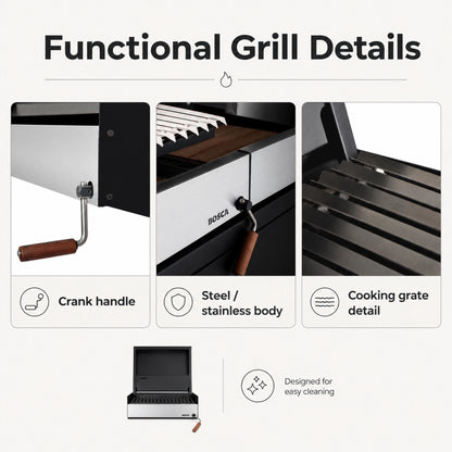 Bosca Pack Block 500 20" + Block 500 20" Built-in Charcoal Grill | BOSCA