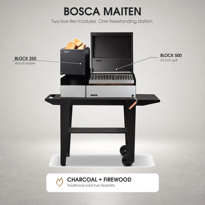 Bosca Block Puelo Freestanding Charcoal Grill | BOSCA