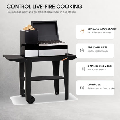Bosca Block Puelo Freestanding Charcoal Grill | BOSCA