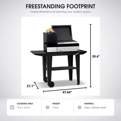 Bosca Block Puelo Freestanding Charcoal Grill | BOSCA