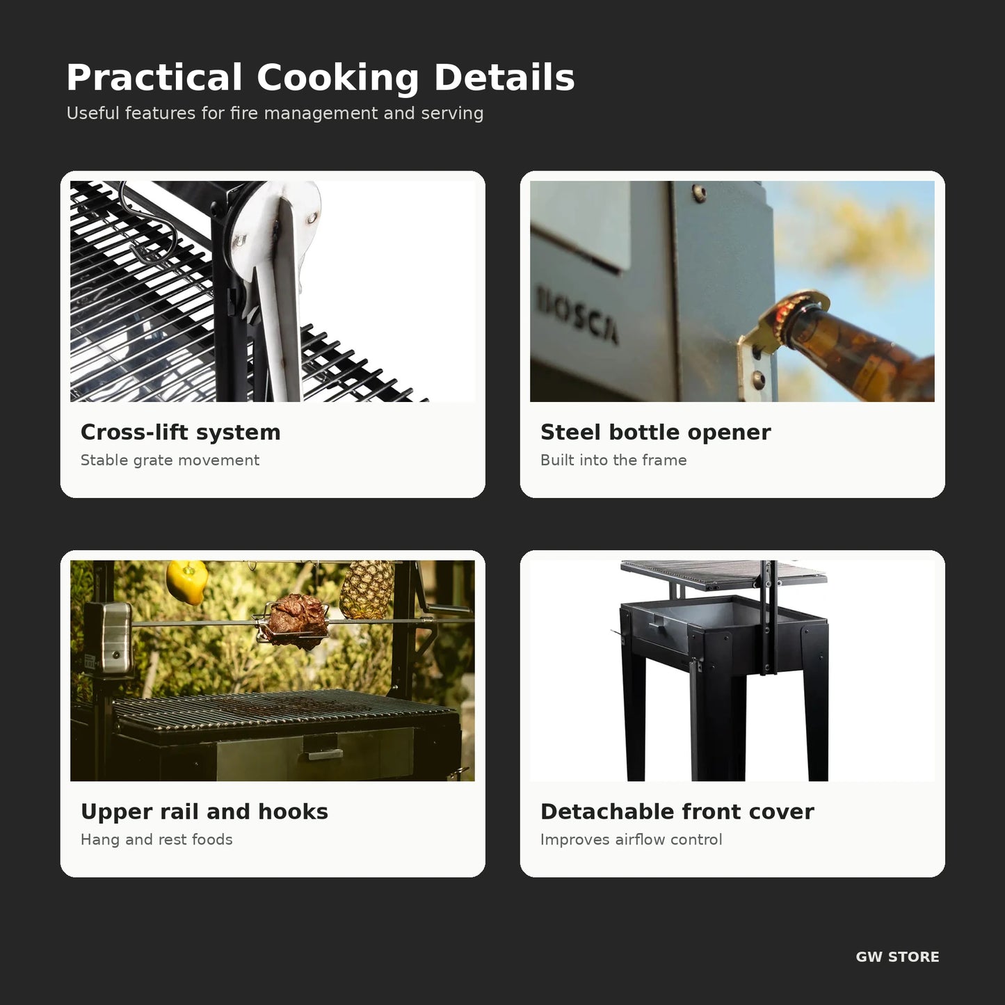 Bosca Maiten Freestanding Charcoal Grill