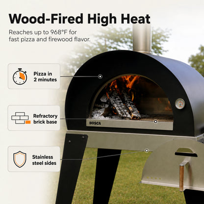 Bosca Nahuen 41 Inch Outdoor Wood Fired Pizza Oven | BOSCA