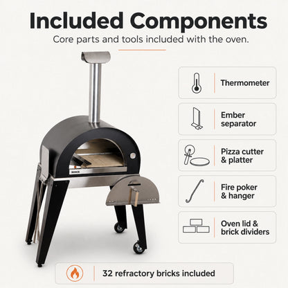Bosca Nahuen 41 Inch Outdoor Wood Fired Pizza Oven | BOSCA
