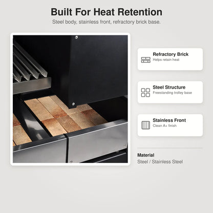 Bosca Quillay Freestanding Charcoal Grill | BOSCA